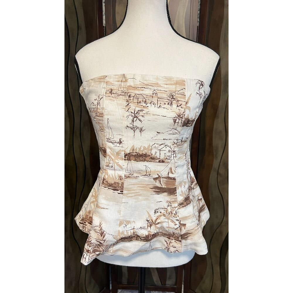 NWT Abercrombie & Fitch Strapless Flared Hem Top. M.